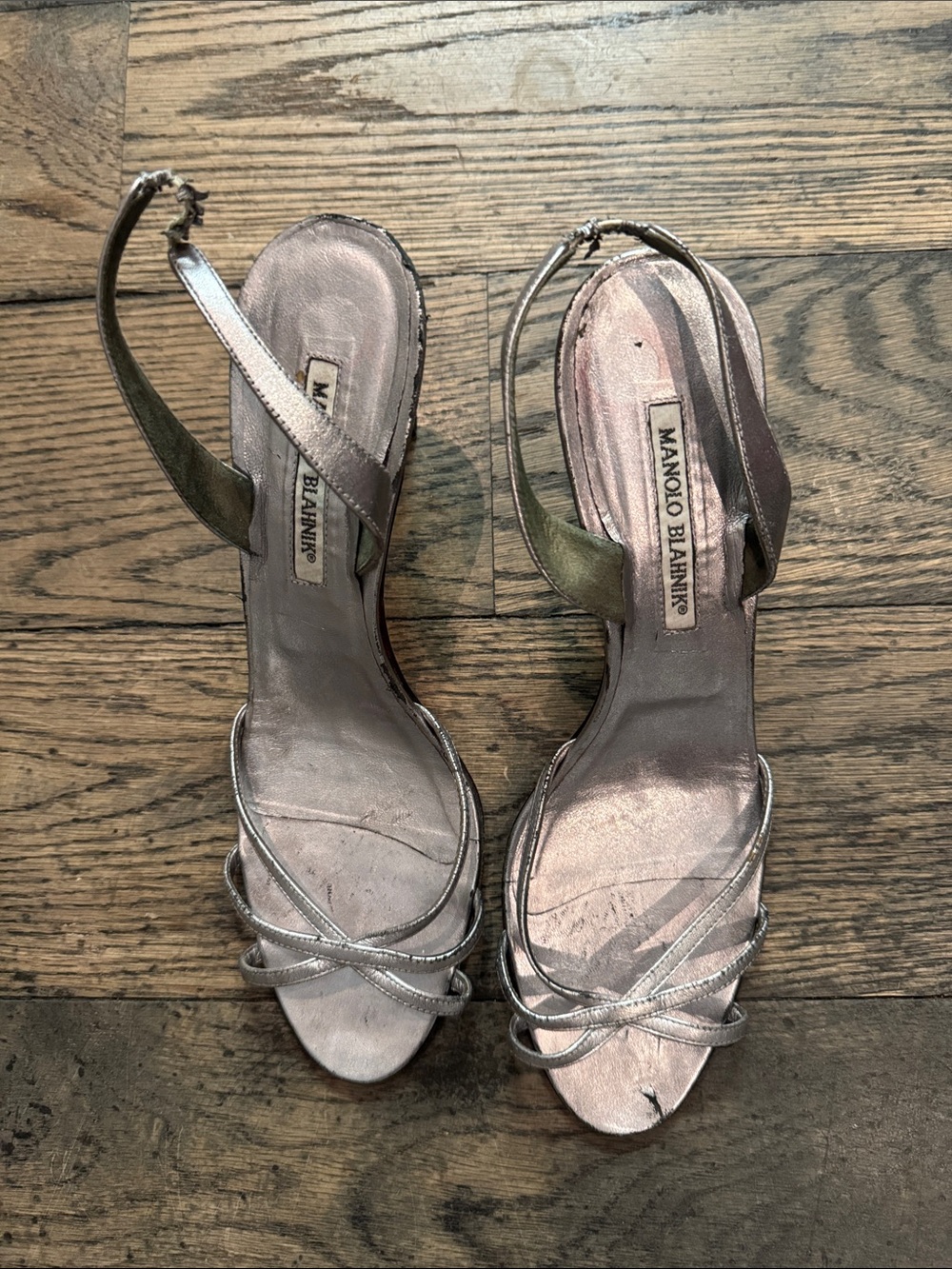 Silver manolo sandal - Picture 2 of 5